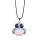 Charm Jewelry 925 Sterling Silver Cabochon Alloy Owl Pendant Necklace Opalite Stone Pendulum